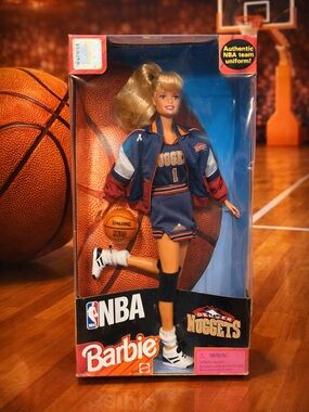 Vintage 1998 Mattel Denver Nuggets NBA Barbie Doll NEW IN BOX